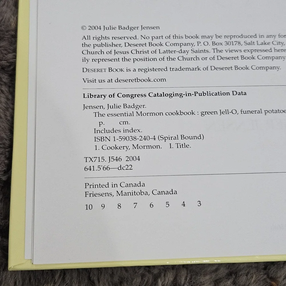 SIGNED The Essential Mormon Cookbook: Green Jell-O, Funeral Potatoes, & Other.. - Picture 7 of 10